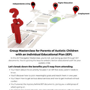 Group Masterclass for Parents of Autistic Children with an Individual Educational Plan (IEP) Day 1
